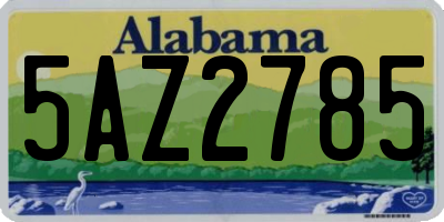 AL license plate 5AZ2785