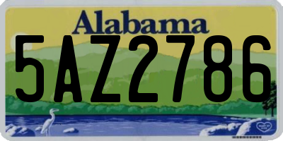 AL license plate 5AZ2786