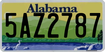 AL license plate 5AZ2787