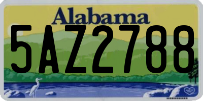 AL license plate 5AZ2788