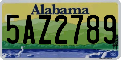 AL license plate 5AZ2789