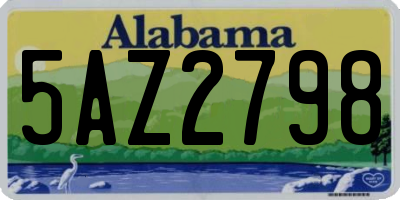 AL license plate 5AZ2798