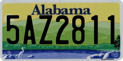 AL license plate 5AZ2811