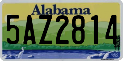 AL license plate 5AZ2814