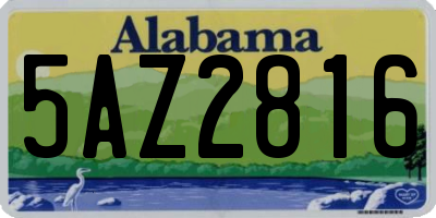AL license plate 5AZ2816