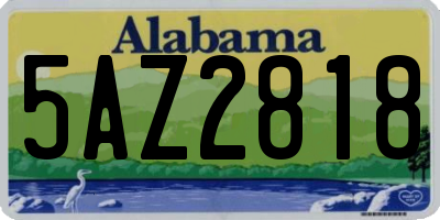 AL license plate 5AZ2818