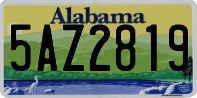 AL license plate 5AZ2819