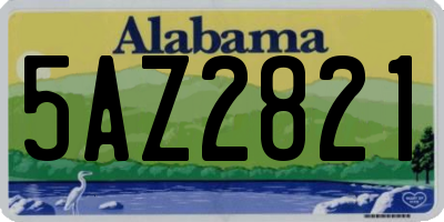 AL license plate 5AZ2821