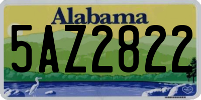 AL license plate 5AZ2822