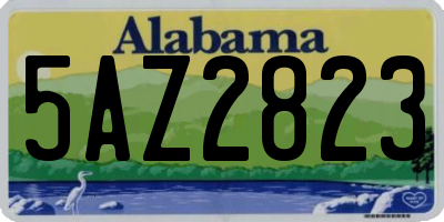 AL license plate 5AZ2823