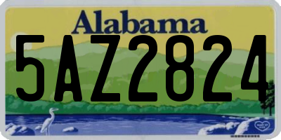 AL license plate 5AZ2824
