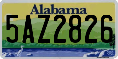 AL license plate 5AZ2826