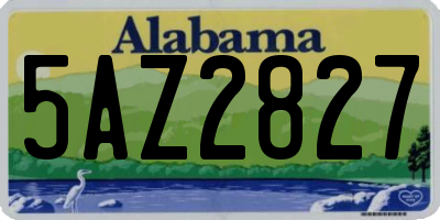 AL license plate 5AZ2827