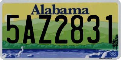 AL license plate 5AZ2831