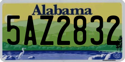 AL license plate 5AZ2832