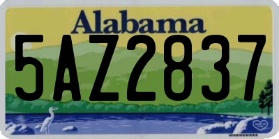 AL license plate 5AZ2837