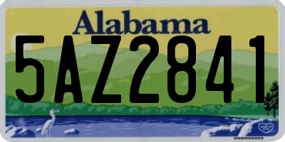 AL license plate 5AZ2841