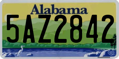 AL license plate 5AZ2842
