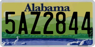 AL license plate 5AZ2844