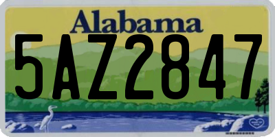 AL license plate 5AZ2847