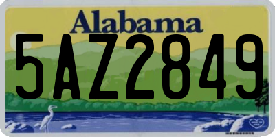 AL license plate 5AZ2849
