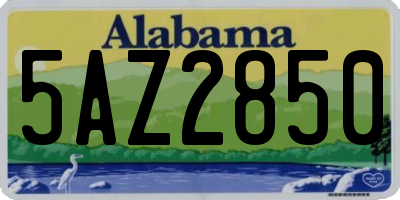 AL license plate 5AZ2850