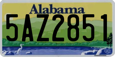 AL license plate 5AZ2851