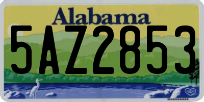 AL license plate 5AZ2853