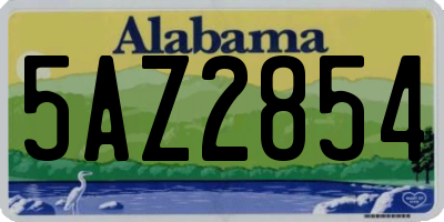 AL license plate 5AZ2854