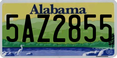 AL license plate 5AZ2855