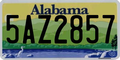 AL license plate 5AZ2857