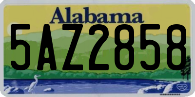AL license plate 5AZ2858