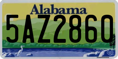 AL license plate 5AZ2860
