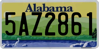 AL license plate 5AZ2861