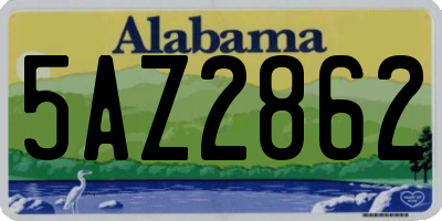 AL license plate 5AZ2862