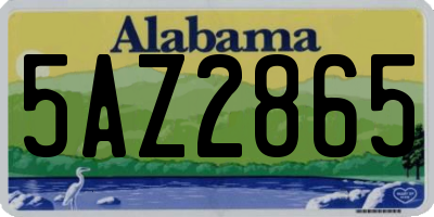 AL license plate 5AZ2865