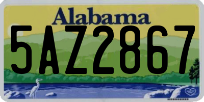 AL license plate 5AZ2867