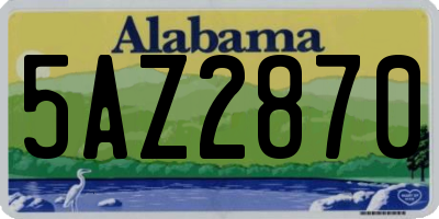 AL license plate 5AZ2870