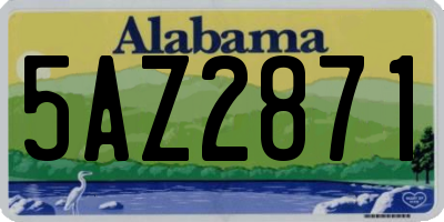 AL license plate 5AZ2871