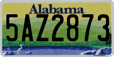 AL license plate 5AZ2873