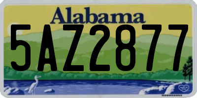 AL license plate 5AZ2877
