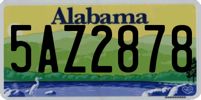 AL license plate 5AZ2878