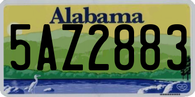 AL license plate 5AZ2883