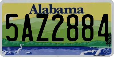AL license plate 5AZ2884