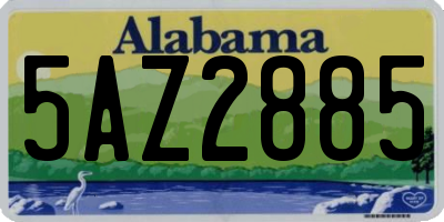 AL license plate 5AZ2885