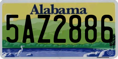 AL license plate 5AZ2886