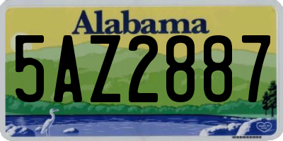 AL license plate 5AZ2887