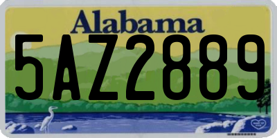AL license plate 5AZ2889