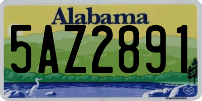 AL license plate 5AZ2891
