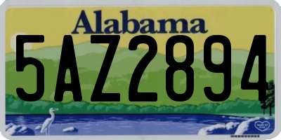 AL license plate 5AZ2894